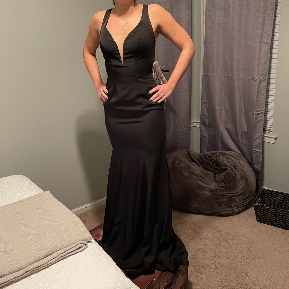Black formal floor length dress